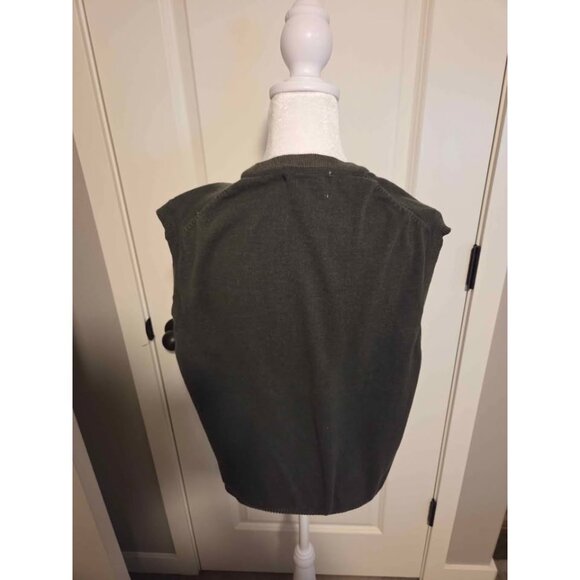 Geoffrey Beene mens sweater vest large 100% cotton green color. - Picture 5 of 8